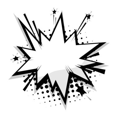 Boş şablon komik konuşma yıldız balon