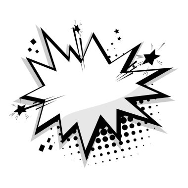 Boş şablon komik konuşma yıldız balonu