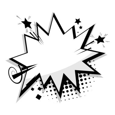 Yıldız boş komik konuşma balonu