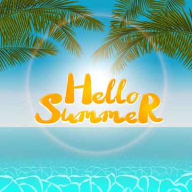 Deniz manzarası Merhaba yaz