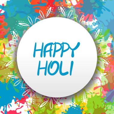Hint Festivali renkli boya mutlu Holi