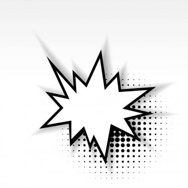 Komik yıldız boş kağıt gevezelik yumuşak gölge