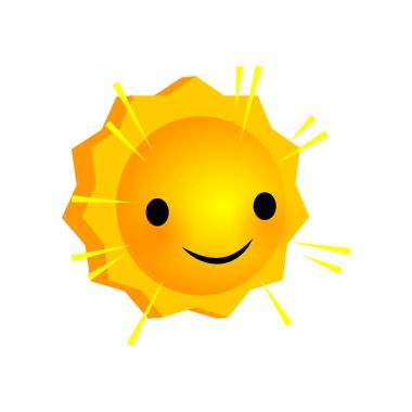 Duygusal gülümsemek güneşli emoji yüzler