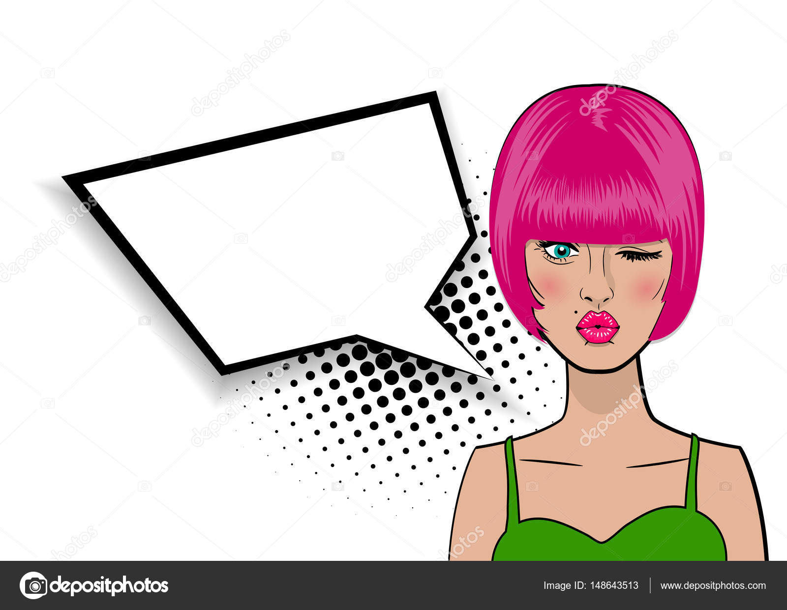 Desenho de cabelo curto feminino fofo ilustração de arte em estilo