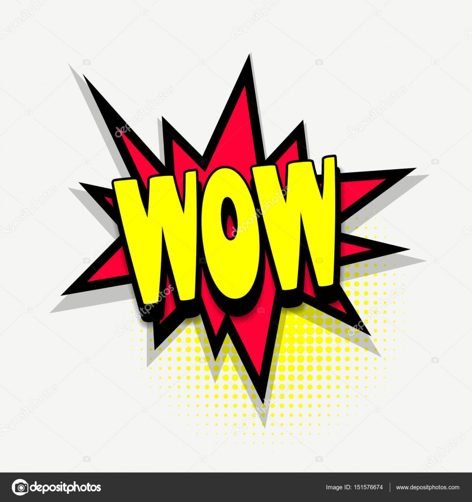 Comic book text bubble template wow — Stock Vector © helen.tosh #151576674