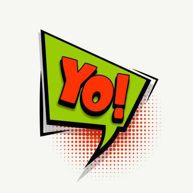 Çizgi roman metin kabarcık şablonu Yo