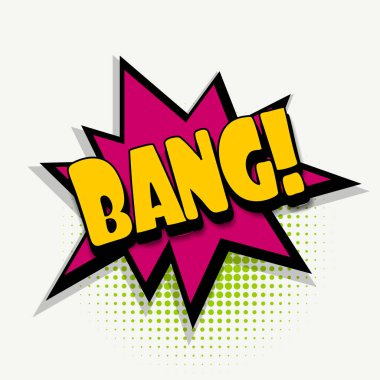 Çizgi roman metin kabarcık şablon bang