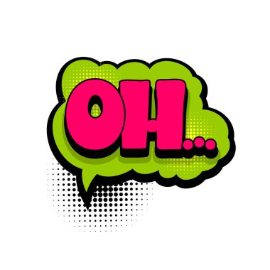Çizgi roman metin kabarcık Oh reklam