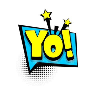 Hey, hey reklam çizgi roman metin kabarcık