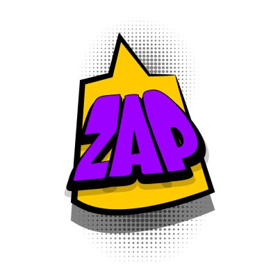 Çizgi roman metin kabarcık reklam zap