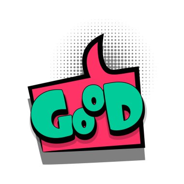 Çizgi roman metin kabarcık reklam iyi