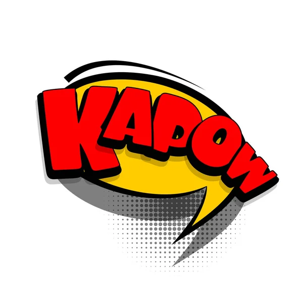 Tegneserie tekst boble reklame kapow – Stock-vektor