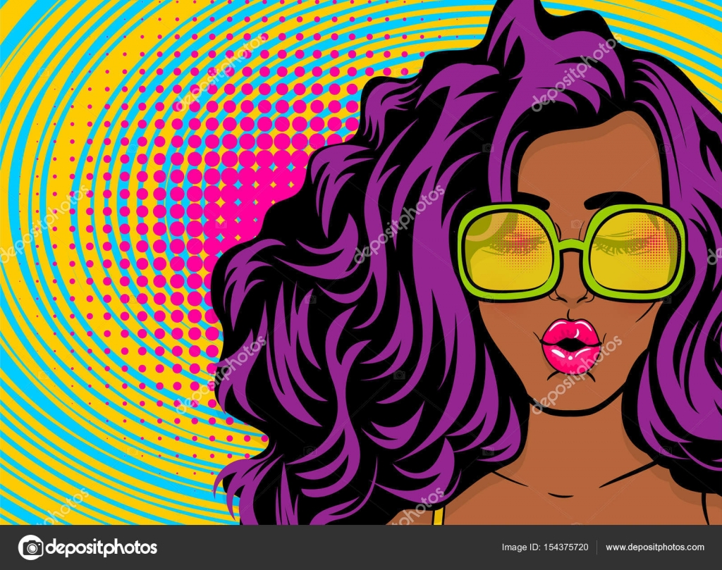 Black young swag woman pop art style Stock Vector Image by ©  #154375720