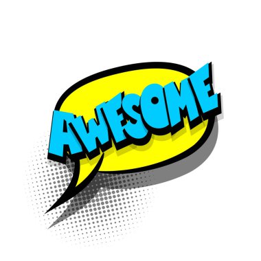 Komik metin konuşma balonu ifade harika