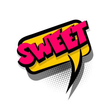 Komik metin konuşma balonu phrasesweet