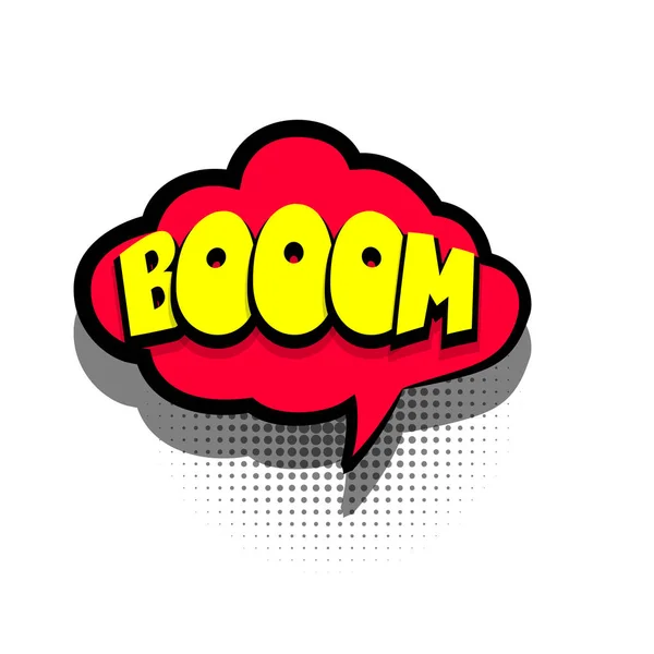 Texto cómico palabra burbuja frase boom — Archivo Imágenes Vectoriales