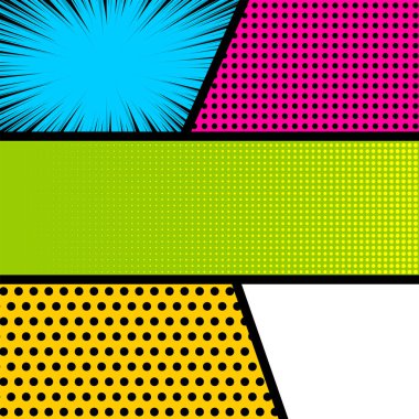 Pop art çizgi roman şerit arka plan