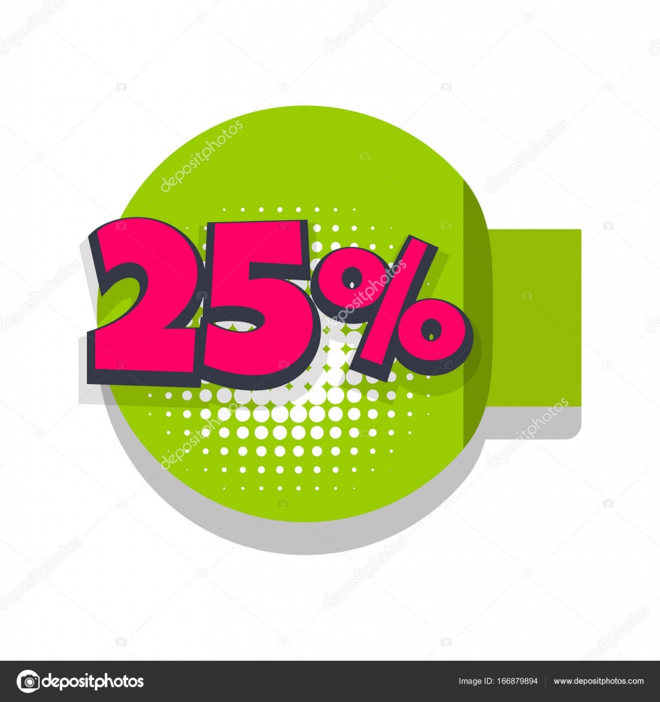 Pop art discount percentage illustration Stock Vector Image by ©helen