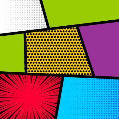 Pop art çizgi roman şerit arka plan