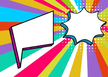 Resim pop sanat stil komik metin konuşma balonu