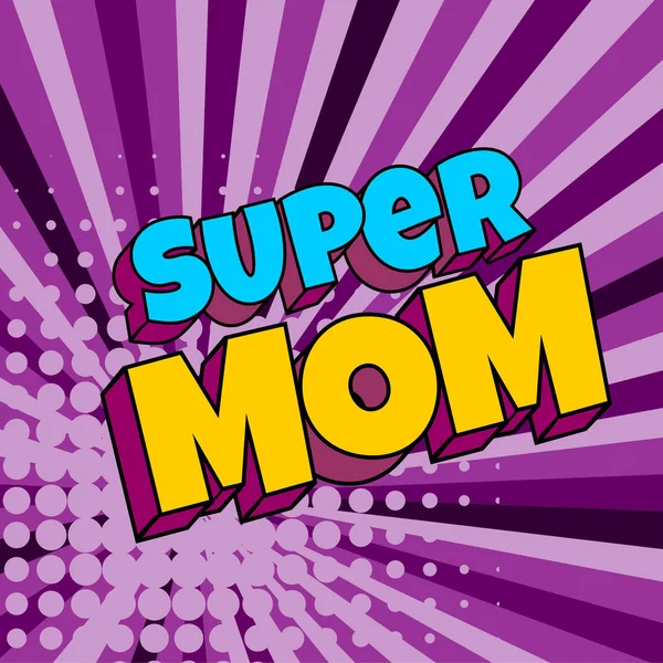 Cartão de saudação para mamãe mãe mãe — Vetor de Stock