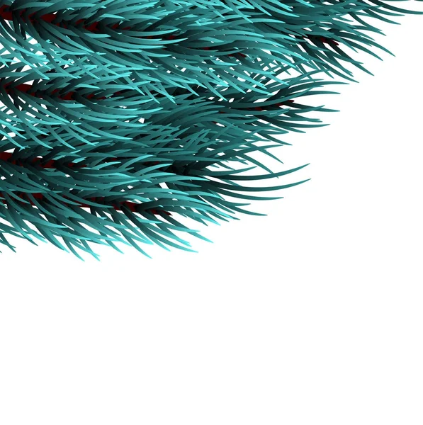 Weihnachten flauschigen Baum Vorlage — Stockvektor