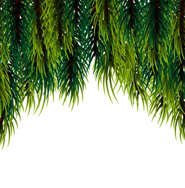 Christmas fluffy tree template — Stock Vector
