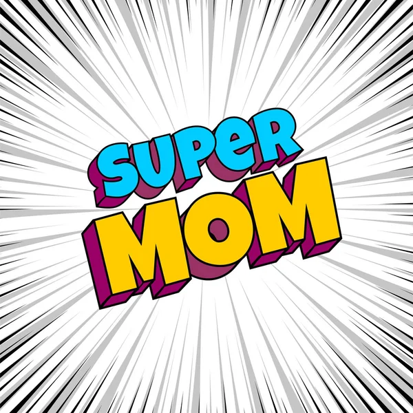 Cartão de saudação para mamãe mãe mãe — Vetor de Stock