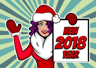 Kadın pop Sanat Noel tebrik