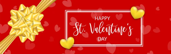 Kártya Valentin nap ajándék íj — Stock Vector