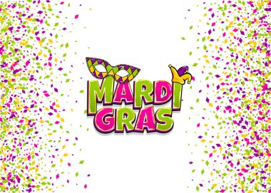 Mardi Gras komik metin pop art