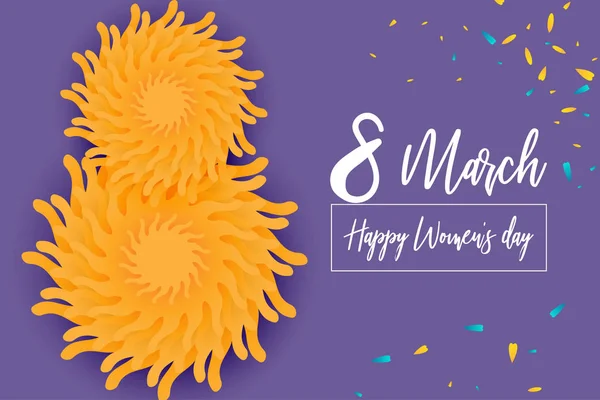 8 Mart anneler kadın günü — Stok Vektör