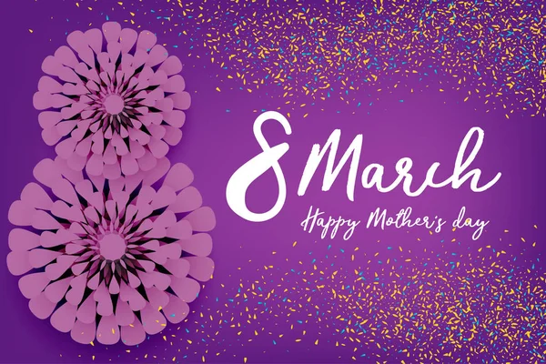 8 Mart anneler kadın günü — Stok Vektör