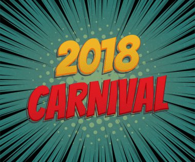 Karnaval VINTAGE poster pop sanat komik metin