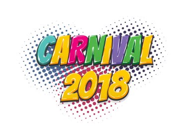 Karnaval VINTAGE poster pop sanat komik metin