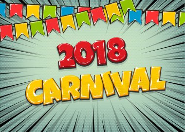 Karnaval VINTAGE poster pop sanat komik metin