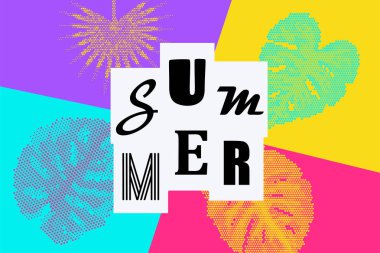 Yazın arka plan memphis tarzı pop sanat