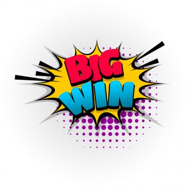 kazanan oyun çizgi roman metin pop art kazanmak