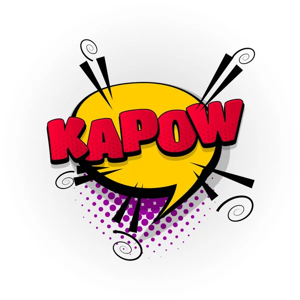 KAPOW képregény szöveget pop-art — Stock Vector