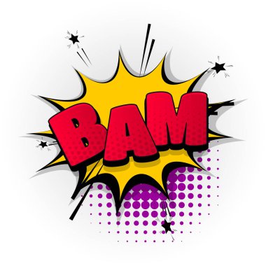 Bam boom bang çizgi roman metin pop art