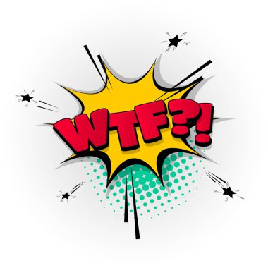 WTF agresif çizgi roman metin pop art