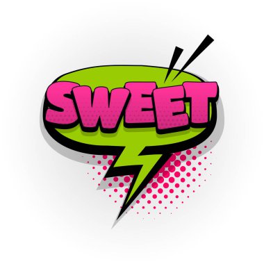 tatlı çizgi roman metin pop art