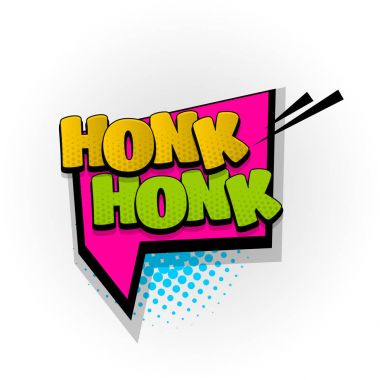 honk comic book text pop art clipart