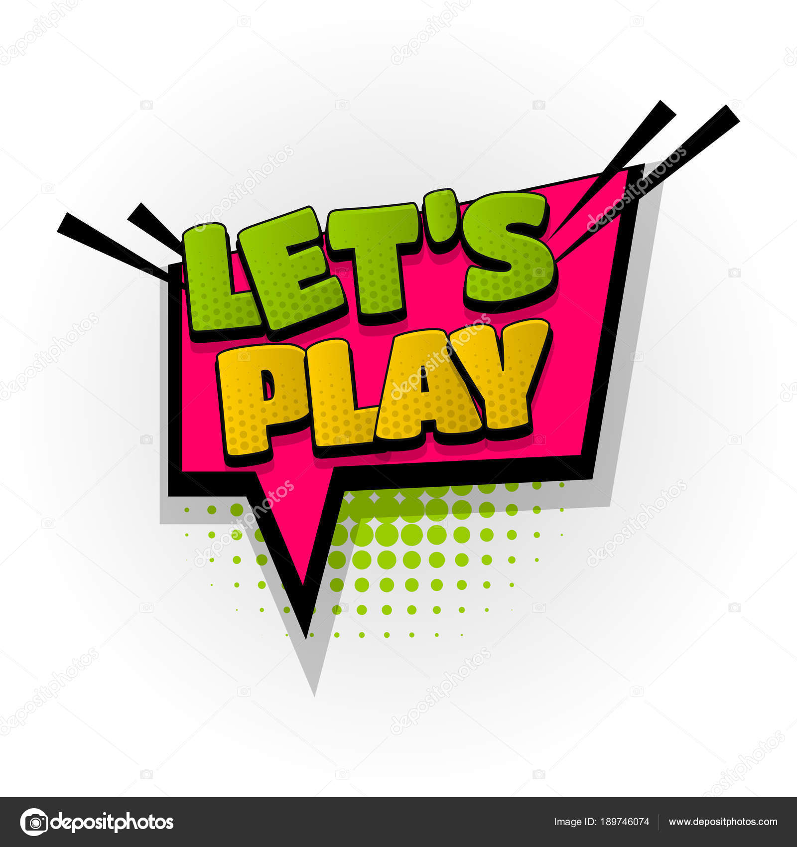 Lets play gamer game comic book text pop art — Stock Vector © helen