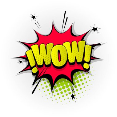 Ses çizgi roman metin pop art Vay