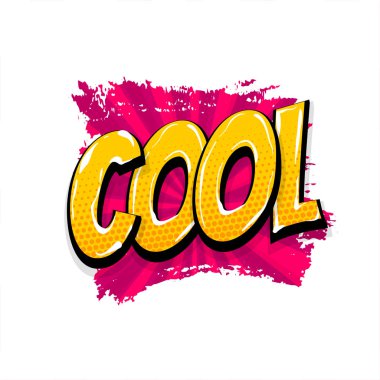 Komik metin pop sanat grunge fırça serin wow