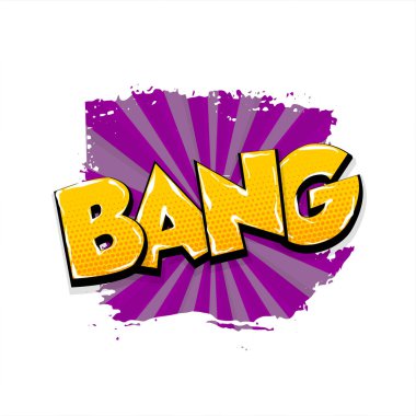 Komik metin pop sanat grunge fırça bang boom pow