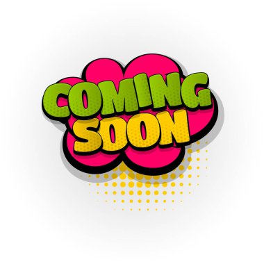 çizgi roman metin pop art coming soon