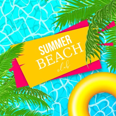 Yaz su havuzu dalgalar poster