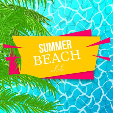 Yaz su havuzu dalgalar poster